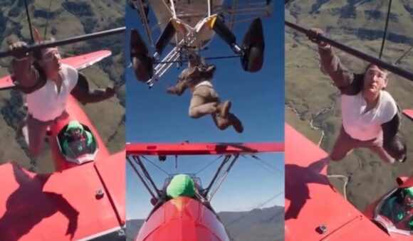 Bastidor mostra Tom Cruise em cenas impressionantes