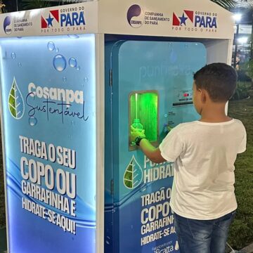 Ponto de hidratação gratuita é instalado no Parque da Cidade em Belém