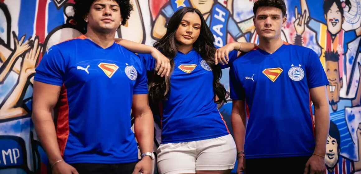 Bahia lança uniforme temático do Superman em parceria com Warner e Puma