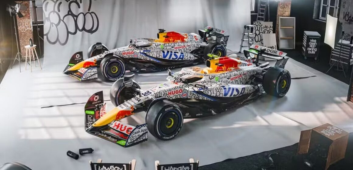 Racing Bulls aposta em arte urbana com carro grafite para GP da Inglaterra