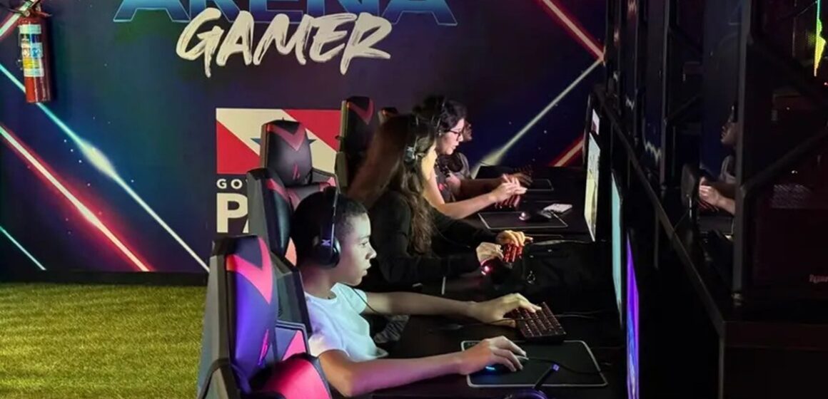 Arena Gamer do Mangueirão atrai mais de 400 pessoas em colônia de férias tecnológica