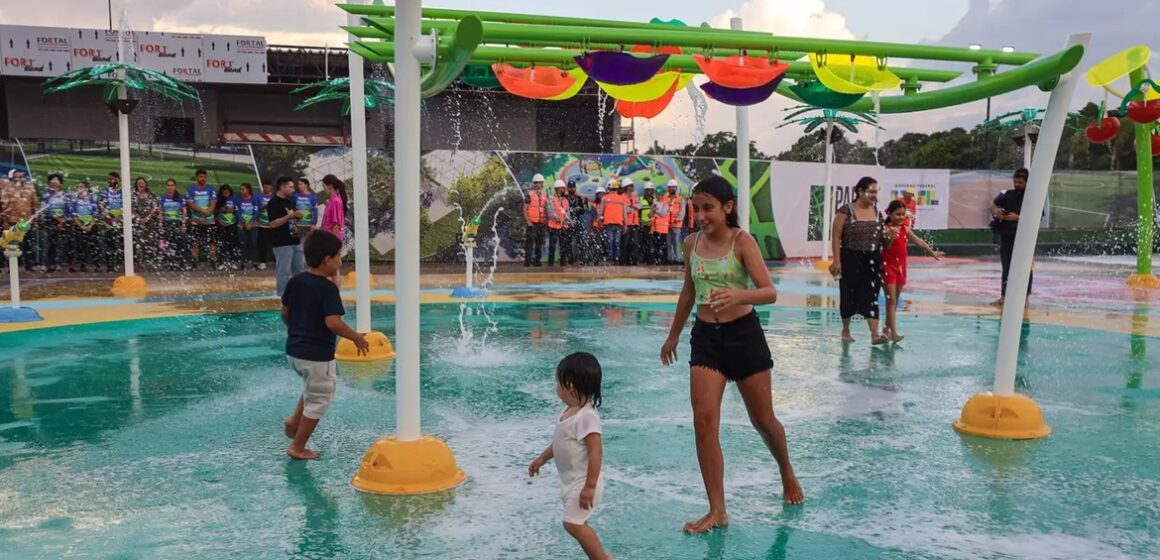 Parque da Cidade inaugura área aquática gratuita para crianças em Belém