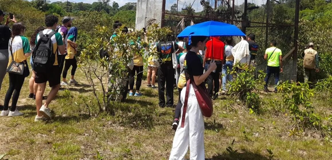 Universitários conhecem projeto de reintrodução das ararajubas no Parque do Utinga