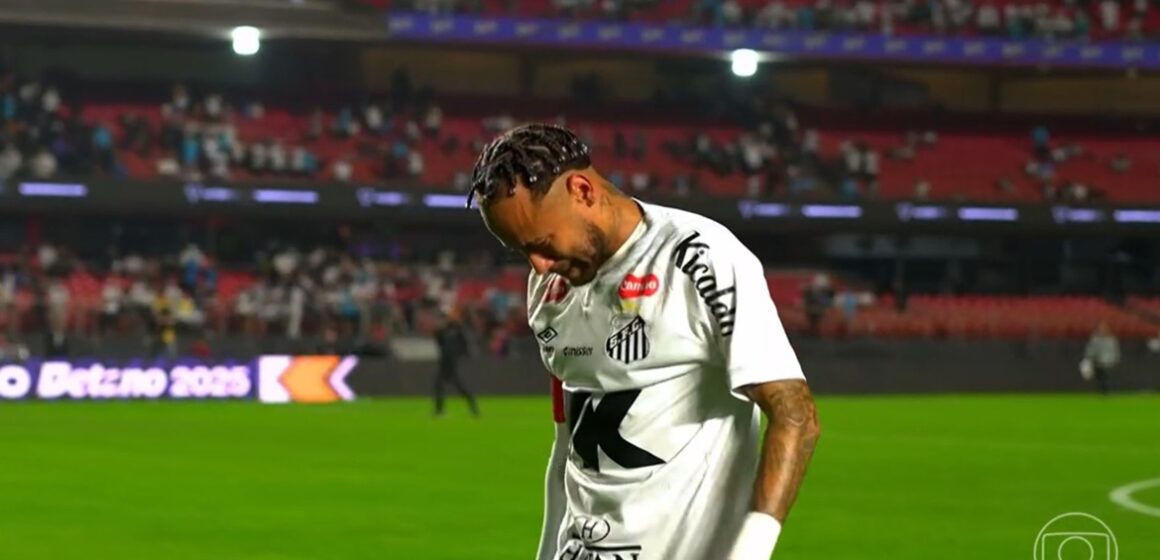 Neymar vive pior derrota da carreira em goleada do Vasco e chora no Morumbis