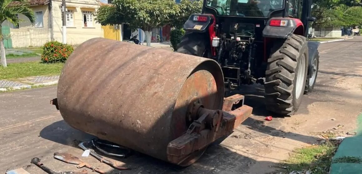No Marajó, Detran destrói descargas barulhentas de motocicletas em operação