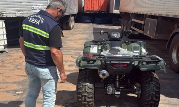 Operação da Sefa no Pará apreende máquinas, pneus e quadriciclo em ações que somam R$ 1,1 milhão