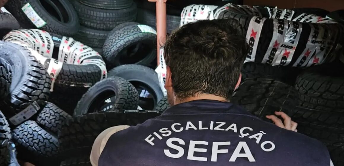 Fiscalização da Sefa apreende 36 mil garrafas de coquetel, 10 toneladas de açaí e centenas de pneus no Pará