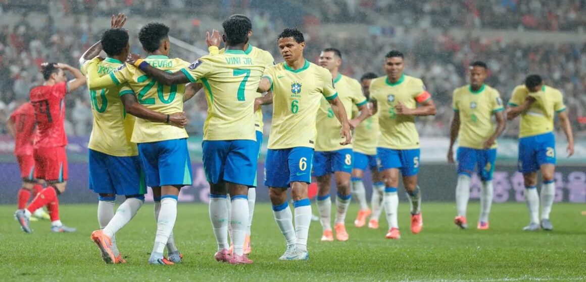 Brasil goleia Coreia do Sul por 5 a 0 em amistoso internacional