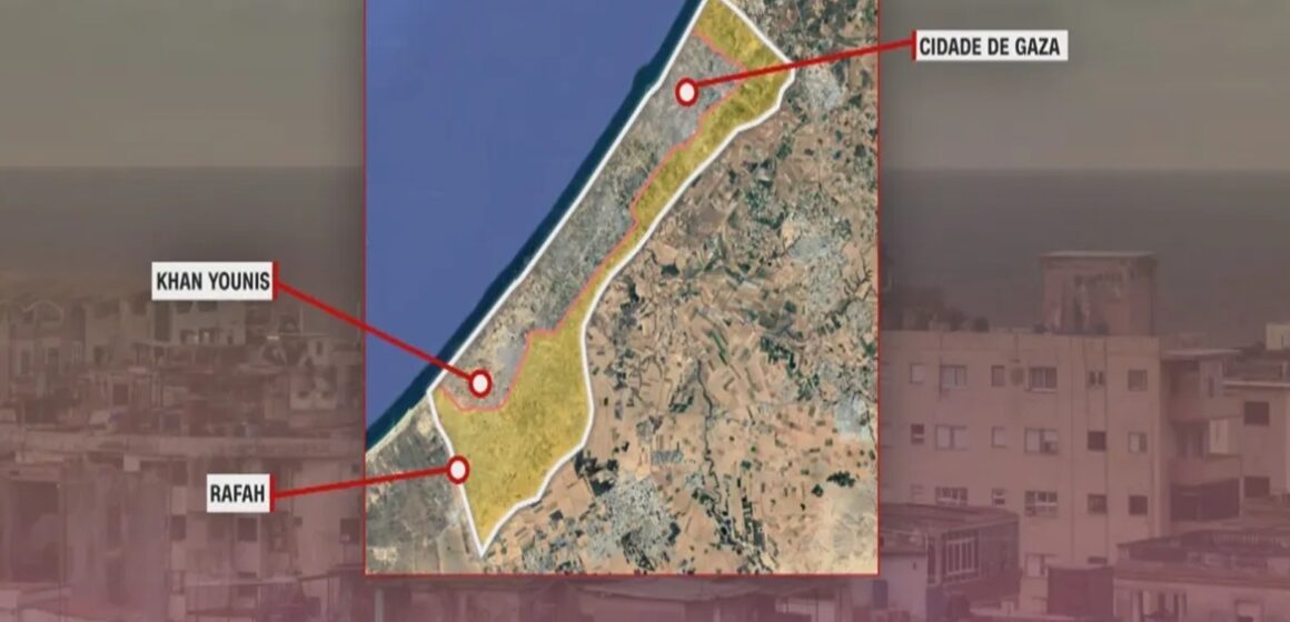 Acordo de cessar-fogo em Gaza estabelece recuo das tropas israelenses para linha definida por mapa