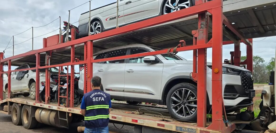 Três motocicletas e um carro são apreendidos por irregularidade fiscal em Novo Progresso