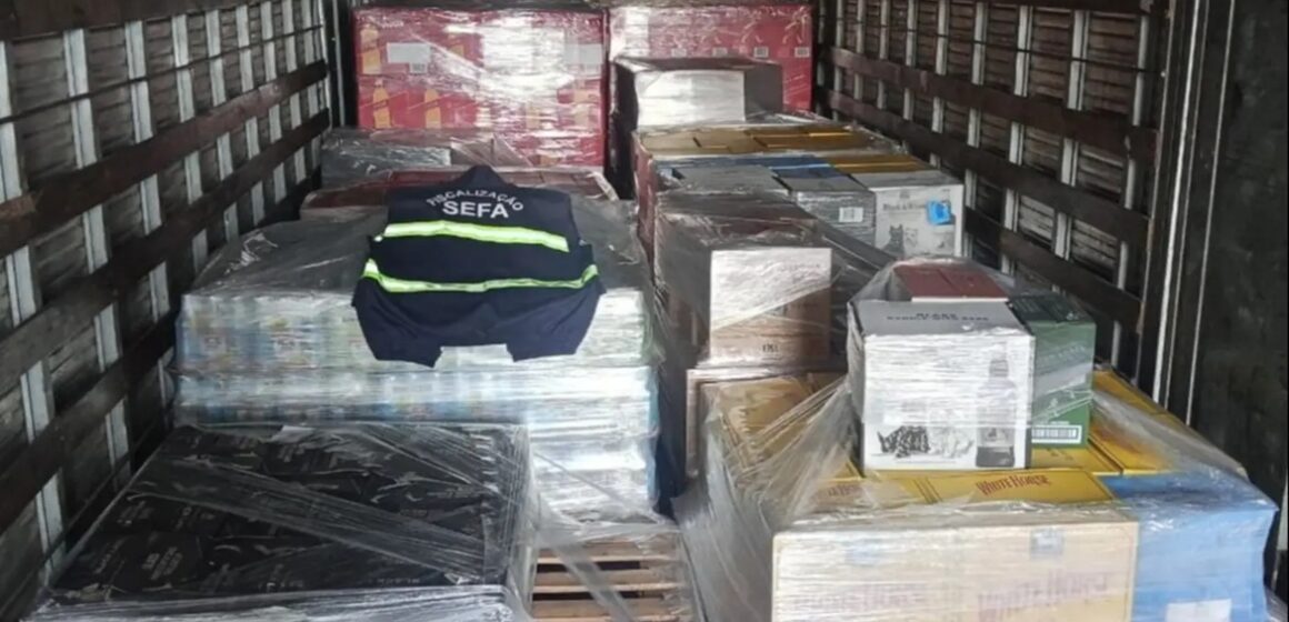 Fiscais da Sefa apreendem bebidas e energéticos sem pagamento de ICMS no sudeste do Pará