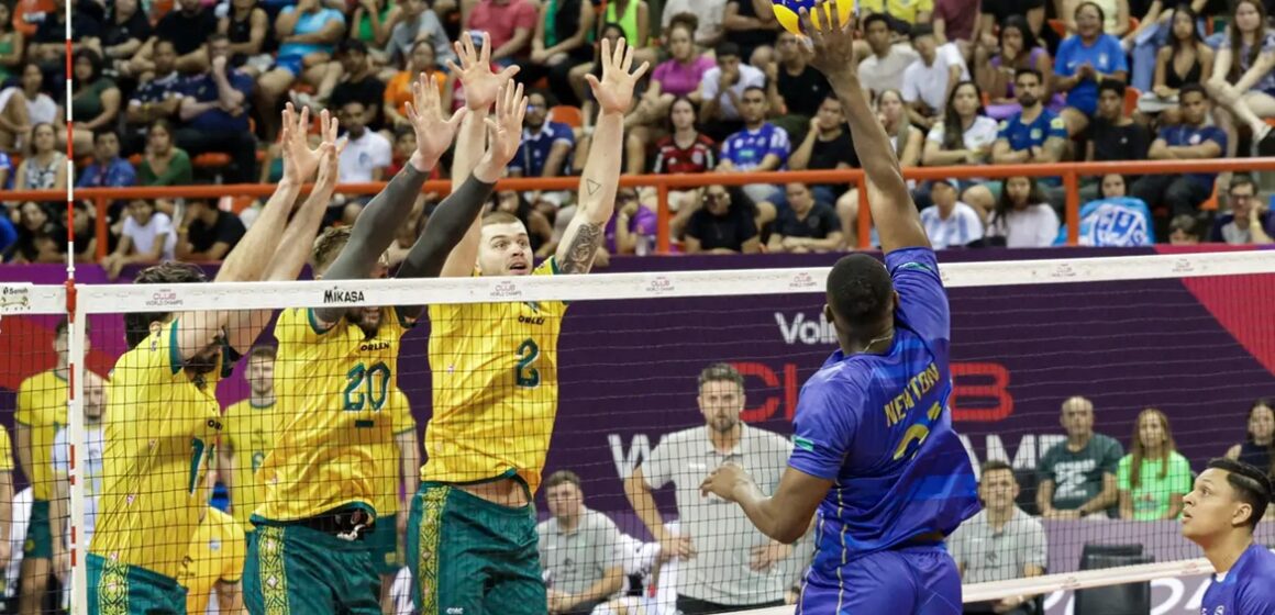 Mundial de Vôlei estreia em Belém com público de 5 mil e vitória do Praia Clube