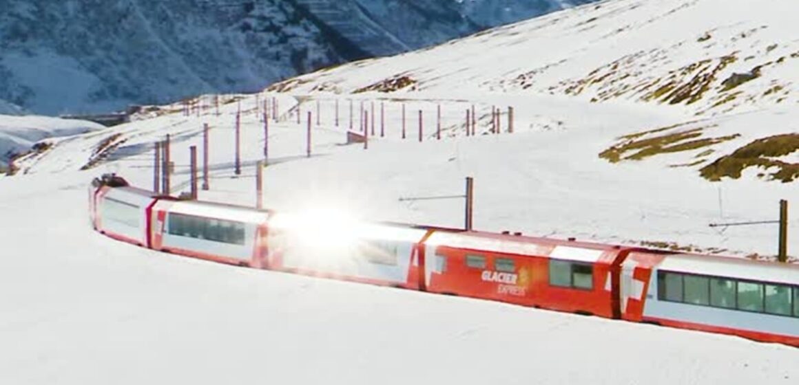 Glacier Express: o trem panorâmico que transforma o inverno suíço em uma viagem de oito horas de pós-cartão postal