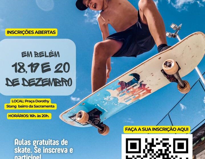 Skate Brasil chega à Sacramenta com aulas gratuitas para crianças e adolescentes