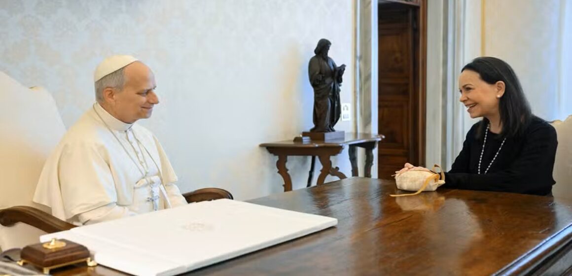 2026-01-12t122338z-1685356295-rc2mziadsb7r-rtrmadp-3-usa-venezuela-pope Papa Leão XIV recebe líder da oposição venezuelana María Corina Machado no Vaticano