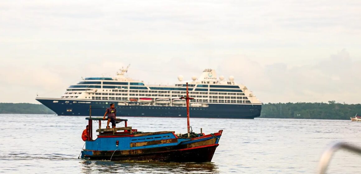 Terceiro navio de cruzeiro da temporada atraca no Pará com 794 passageiros