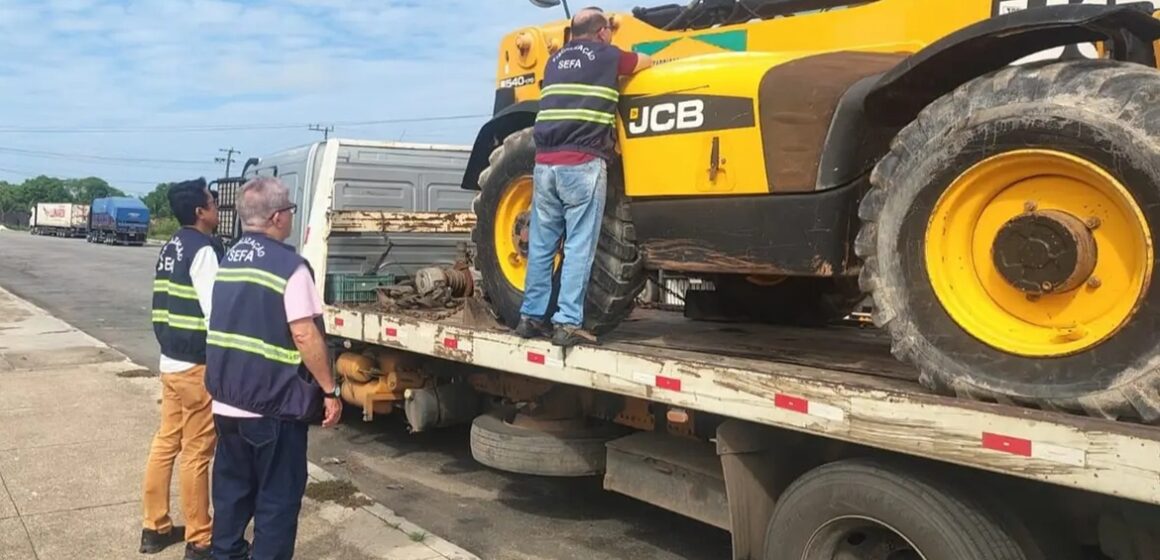 20260129145417-GC00074270-F00286361E Fiscalização no Pará apreende telas de aço e máquina industrial por irregularidades tributárias