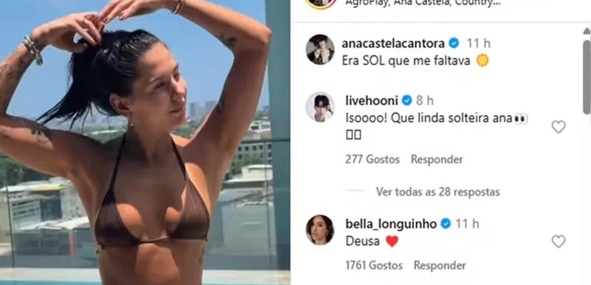 Influencer coreano comenta foto de biquíni de Ana Castela com cantada pública