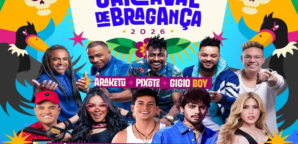 Bragança divulga programação oficial do Carnaval 2026 na Orla do Caeté