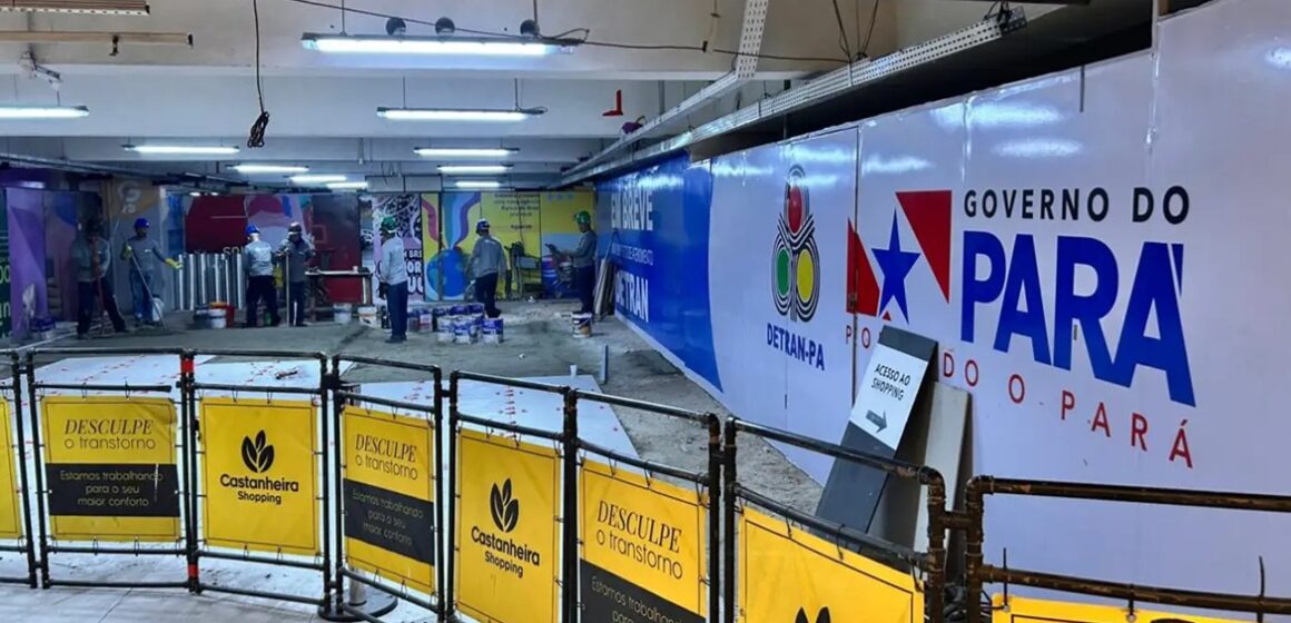 Detran inicia obras de novo posto de atendimento no Shopping Castanheira, em Belém