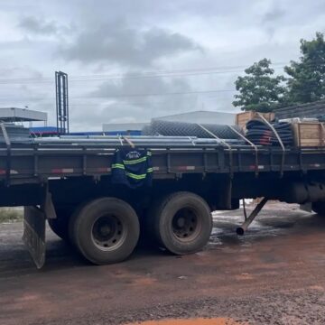 Fiscalização apreende estrutura metálica avaliada em R$ 137 mil em Marabá