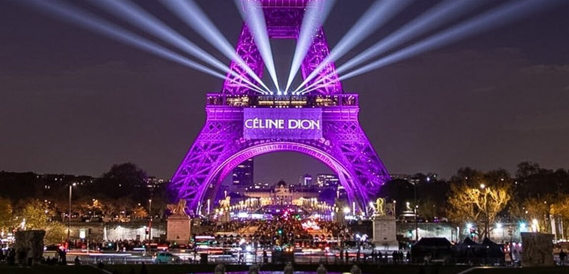 Torre Eiffel se ilumina para anunciar retorno de Céline Dion a Paris
