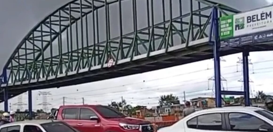 Passarela da Avenida Júlio César está estabilizada e não há risco de desabamento, afirma Prefeitura de Belém