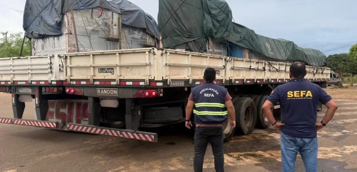 Fiscalização apreende pneus, materiais de construção e máquinas em ações no Pará