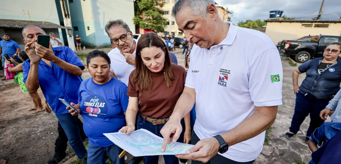 Governadora Hana Ghassan vistoria obras do “Asfalto Por Todo o Pará” no Tapanã, em Belém