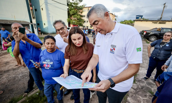 Governadora Hana Ghassan vistoria obras do “Asfalto Por Todo o Pará” no Tapanã, em Belém