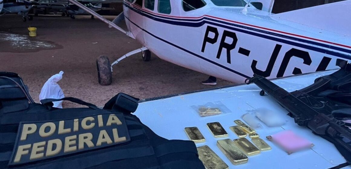 PF e PRF apreendem ouro e aeronave em Itaituba durante operação contra crimes ambientais