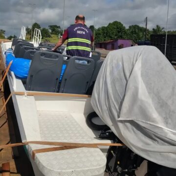 Sefa apreende embarcação nova durante fiscalização em Cachoeira do Piriá