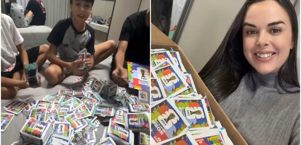 Mãe compra 14 mil figurinhas da Copa e filho tenta vender unidades avulsas
