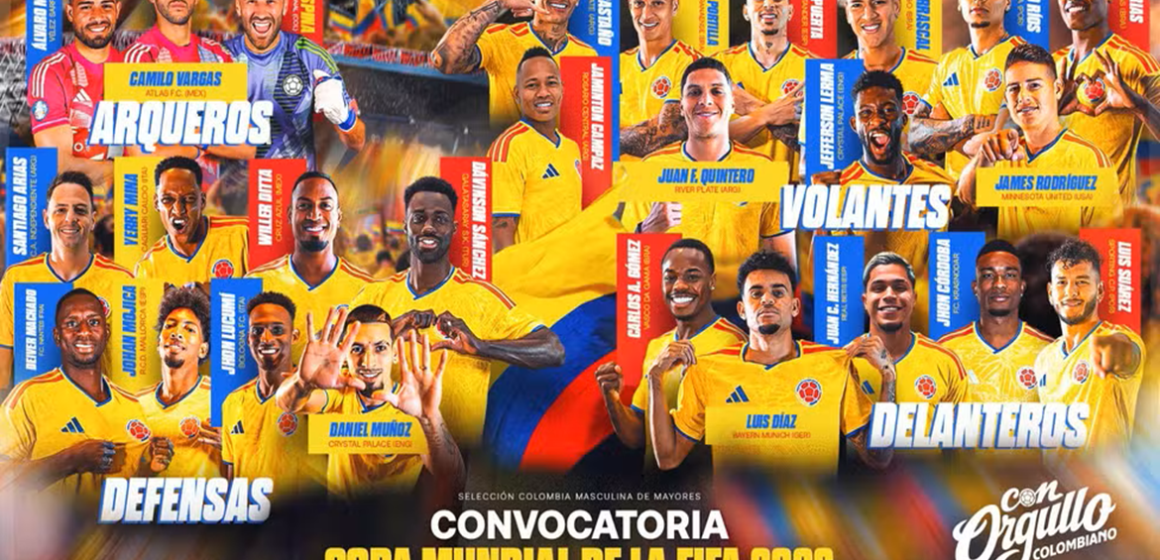 Colômbia convoca quatro jogadores do Brasileirão para Copa 2026 e terá James Rodríguez e Luis Díaz como estrelas
