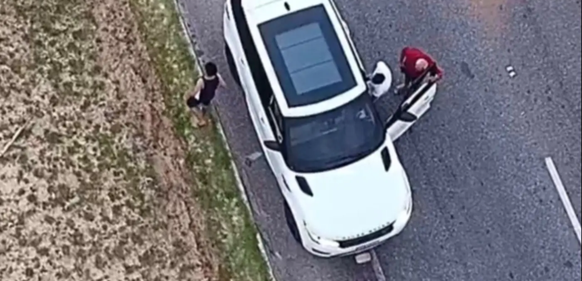 Drone do Detran flagra troca de motorista para enganar Lei Seca