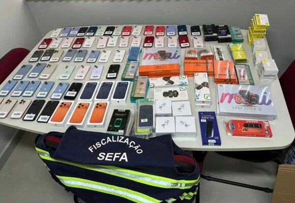 Fiscalização apreende celulares, equipamentos industriais e material elétrico no Pará