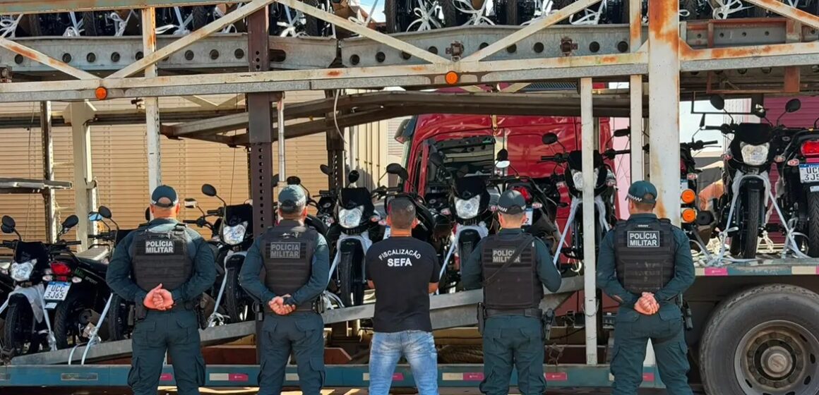 Fiscalização da Sefa no Tapajós intercepta carga irregular de motocicletas oriundas de Manaus
