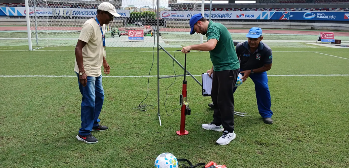 Mangueirão passa por vistoria técnica da CBF e é o primeiro estádio do Norte a testar infiltração de água no gramado