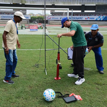 Mangueirão passa por vistoria técnica da CBF e é o primeiro estádio do Norte a testar infiltração de água no gramado