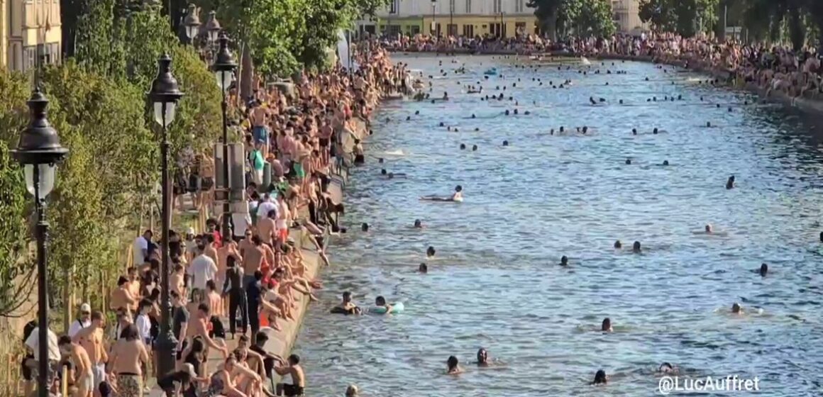 X2Twitter.com__MbDDrDa9wsnJNkt Onda de calor leva moradores de Paris a buscar refresco em canal histórico