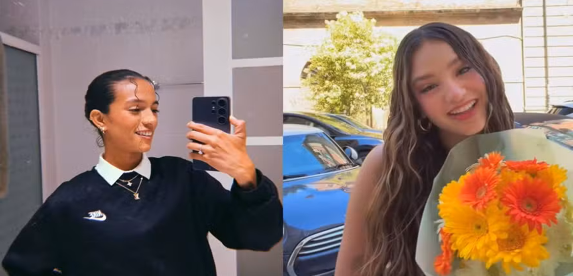 Rayssa Leal surpreende namorada Duda Wilken com buquê e declaração romântica nas redes sociais