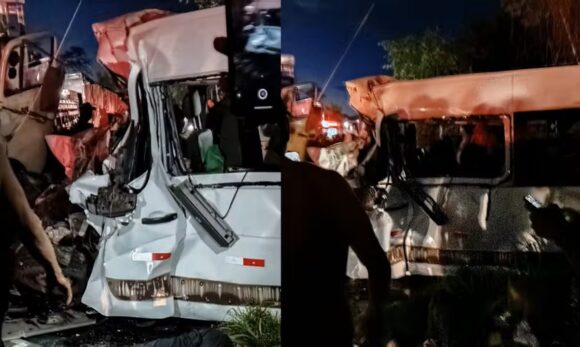 GERAL G1 - 1 Acidente entre van e caminhão deixa seis vítimas fatais na BR-010