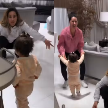 Wanessa Camargo é “deixada no vácuo” pela irmã Clara, de um ano, e reação diverte Graciele Lacerda