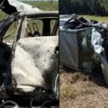 Motorista morre após carro elétrico pegar fogo