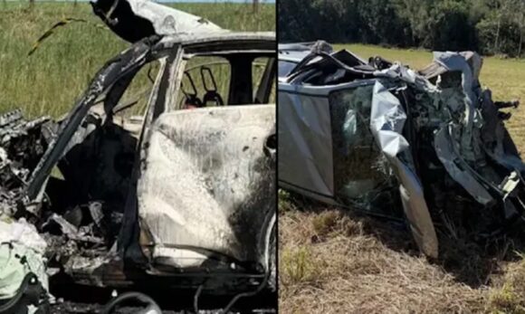 acidente-3009475250-3 Motorista morre após carro elétrico pegar fogo