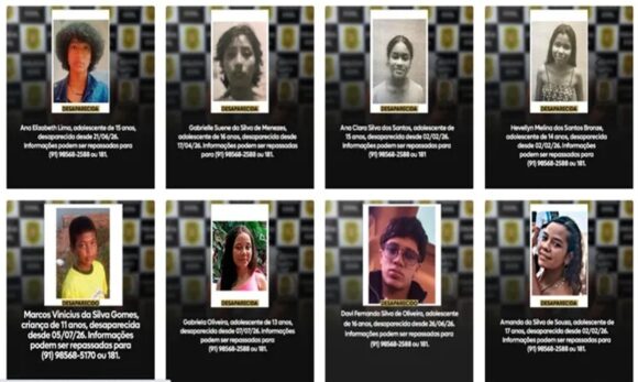 Polícia Civil divulga lista com 14 crianças e adolescentes desaparecidos no Pará
