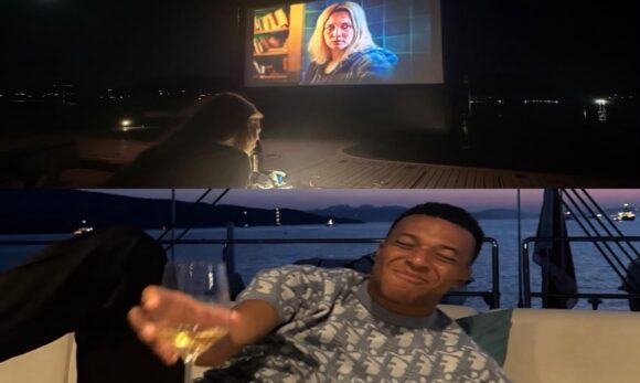 Mbappé chama atenção ao aparecer assistindo filme sobre Elize Matsunaga ao lado de suposta namorada