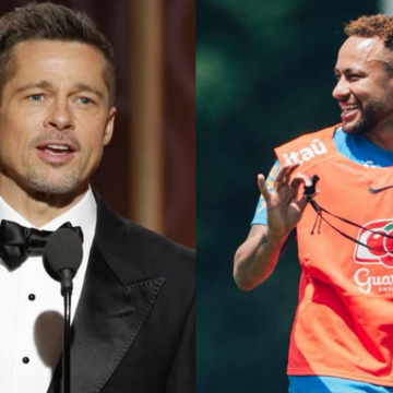 Brad Pitt brinca e escolhe Neymar como “primeiro aluno” em curso de atuação para jogadores