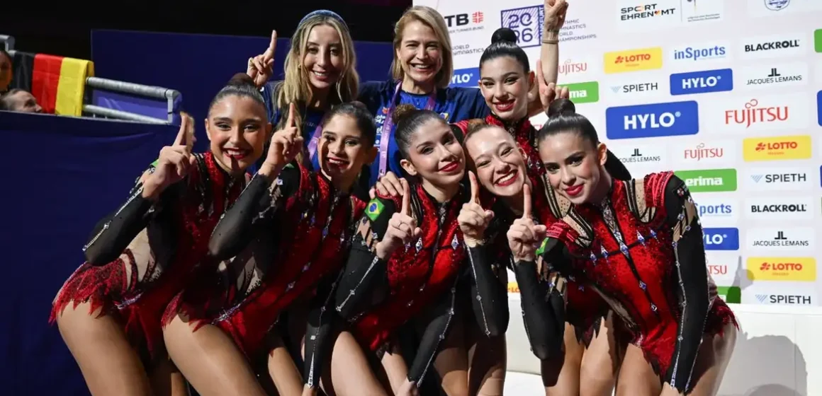 Brasil faz história com dois ouros inéditos no Mundial de ginástica rítmica em Frankfurt
