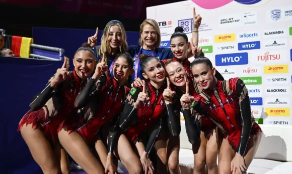 Brasil faz história com dois ouros inéditos no Mundial de ginástica rítmica em Frankfurt